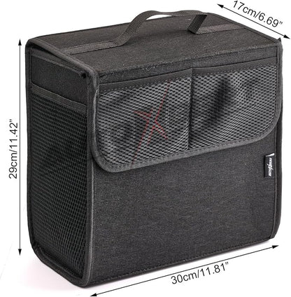Car Trunk Organizer,Soft Felt Car Bag Organizer 12x7x12 inch Folding,for Honda CRV Civic Accord Ford Focus Fusion Toyota RAV4 Jeep SUV/Truck/Sedan/Van
