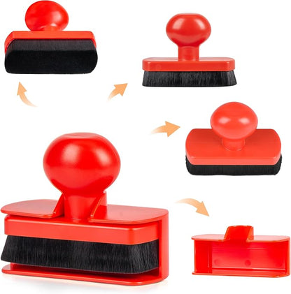 BABYSHEEP Tire Shine Applicator Brush - Extra Large Automotive Tire Dressing Applicator Brush with Storage Stand for Tire Detailing & Car Wash Kit, Black, 3.6 Inch Length (1,Red)