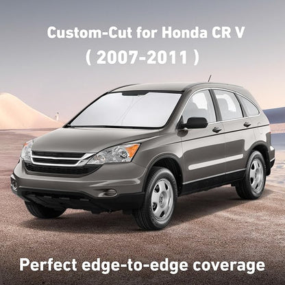 EcoNour Windshield Sunshade Compatible for Honda CRV 2007-2009 2010 2011, Sun Visor for Front Windshield & Window Sun Shade Cover, UV Heat Blocker & Protector, Car Accessories
