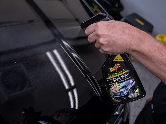 Meguiar's G7716 Gold Class Carnauba Quik Wax, Special Blend for Richness and Shine, Clear Coat Safe Meguiar's Quik Wax, Spray that Leaves Lasting Results without Residue, 16 Oz Containe (Pack of 6)
