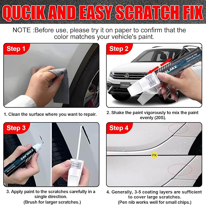 Car Touch Up Paint(Monterey Blue Pearl(LC5D)) for Volkswagen, Car Paint Scratch Repair Kit, Quick & Easy Solution to Repair, 2 in 1 Scratch Remover Pen with 2PCS Disposable Micro Applicators