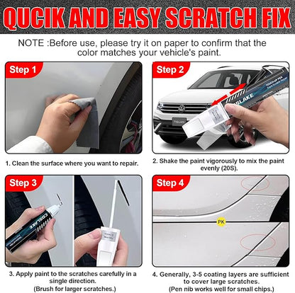 Car Touch Up Paint(Platinum Gray Metallic(LD7X/2R)) for Volkswagen, Car Paint Scratch Repair Kit, Quick & Easy Solution to Repair, 2 in 1 Scratch Remover Pen with 2PCS Disposable Micro Applicators