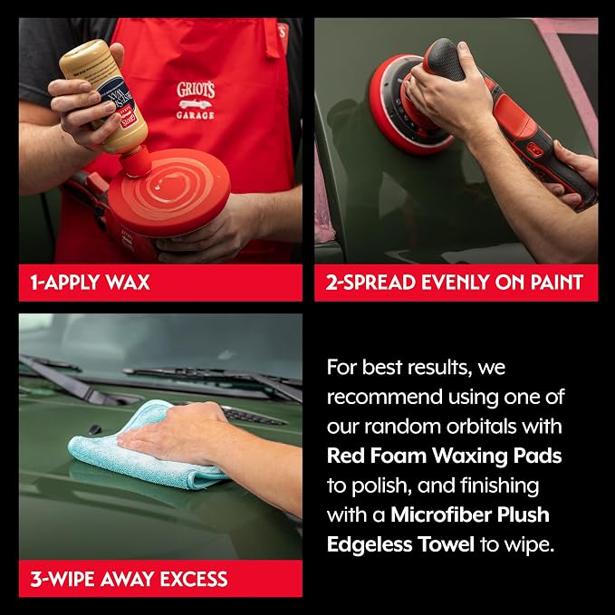 Griot's Garage Best of Show Wax for Car Detailing and Polishing, Carnauba-Packed Wax Coating for High-Gloss Shine and Paint Protection, 11171, 16oz