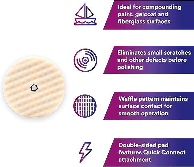 3M 05706 Perfect-It Foam Compounding Pad, 8 in (Pack of 2)
