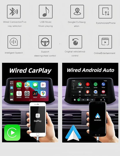 Carplay Retrofit Kit Compatible with Mazda 2/3/6/CX3/CX5/CX9/MX5 2014-2021, Wired Carplay Adaptor Fits for Carplay & Android Auto, TK78-66-9U0C Media Hub Connect System