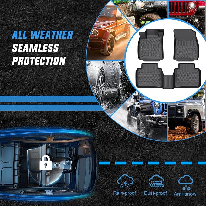 Nilight TPE Floor Mats for Honda Accord (Include Hybrid) 2023 2024 2025 2026 All Weather Custom Fit Heavy Duty Floor Liners