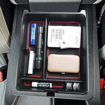 EDBETOS Center Console Organizer Compatible with 2023-2026 Honda Pilot, 2024 2025 2026 Honda Ridgeline/Passport Insert Tray Secondary Storage Armrest Box ABS Plastic Material, Red