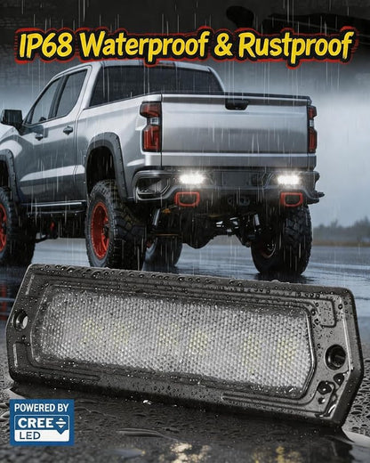 Flush Mount LED Pods 120W CREE LED Light Pods 7 Inch LED Pods | 2PCS Flush Mount LED Light Bar Off Road Lights Reverse Lights Backup Lights Rear Bumper Lights Driving Lights for Truck SUV