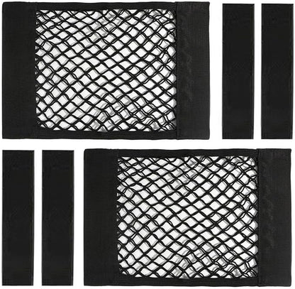 Universal Mesh Cargo Net with Tape Stickers Car Stretchable Storage Net Wall Sticker Organizer Pouch Bag Storage Mesh Net for SUV Car Trunk Storage(15.7x9.8 Inch)