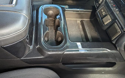 Carbon Fiber Center Console Dashboard Kit Trim for 2019-2021 Chevy Silverado/GMC Sierra 1500 2500 3500 (9 pcs) (9-Piece Set(only fit 2019-2021 Model))