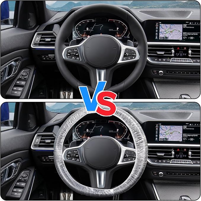 500pcs Disposable Steering Wheel Covers,Disposable Steering Wheel Protector with Elastic, Applicable to Cars, Trucks, Vans