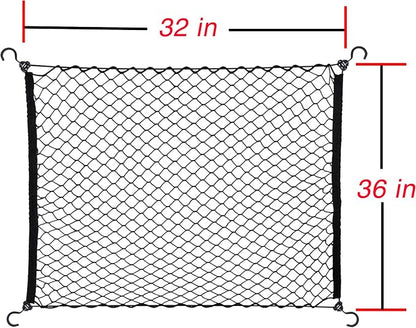MAMIKO Cargo Net and Wagon Straps for Collapsible Folding Outdoor Utility Wagon, Garden Cart, Folding Trolley Cart, Beach Cart (Combo Package)