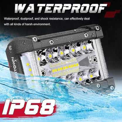 OFFROADTOWN 2Pcs 4 Inch LED Pods Ditch Lights Spot Flood Combo LED Bar Fog Cube Side Shooter Work Offroad Driving Lights for Truck ATV UTV SUV Boat
