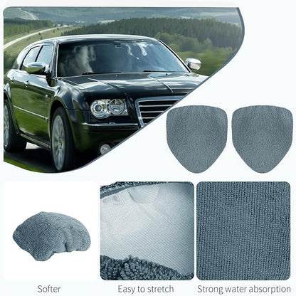 XINDELL 5 Pack Microfiber Pads – Replacement Heads Cover for Xindell Windshield Cleaner Tools. Washable & Reusable Triangle Pads (Grey). Fits Window Reach Tool - Handle Not Included