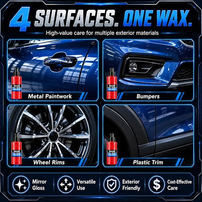 Crystal Palm Wax – 120ml Brazilian Carnauba Car Wax Paste, Natural Car Paint Protection, High Gloss Mirror Shine, UV Protection, Easy to Apply and Wipe Off, for Cars Trucks SUVs