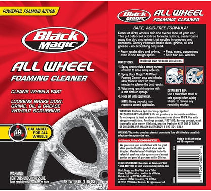 Black Magic 120009 Foaming All Wheel Cleaner, 16 oz.