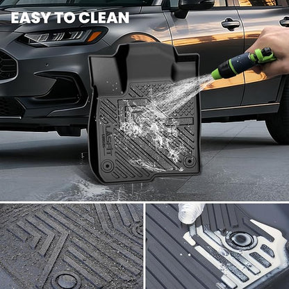 LASFIT Floor Mats & Trunk Mat for 11th Gen Honda Civic Hatchback(Not for Hybrid) 2026 2025 2024 2023 2022, All Weather Custom Fit TPE Car Floor Liners,1st & 2nd Row & Trunk Liner