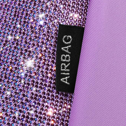 CAR PASS Light Purple Bling Diamond Leather Car Seat Covers Full Sets, Waterproof Shining Glitter Sparkly Crystal Universal Armrest Fit for Automotive Truck SUV Cute Women Girl,Lavender Rhinestone