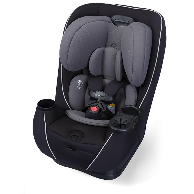 Maxi-Cosi Pria Max+ All-in-One Baby Convertible Car Seat, Rear Facing, Forward Facing Car Seat, Toddler Booster, Easy Latch Install, Magnetic Buckle, Adjustable Harness, Cup Holders, Sea Shadow