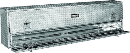 Buyers Products - 1705660 Contractor Toolbox With Drop Door, Diamond Tread Aluminum, 96 Inches