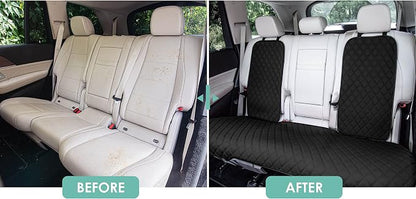 FH Group Car Seat Cushion Neosupreme Automotive Seat Cushions - Universal Fit, Rear Car Seat Cushion, Car Seat Cushions With Non-slip Silicone Backing for SUV, Sedan, Van Rear Set Black