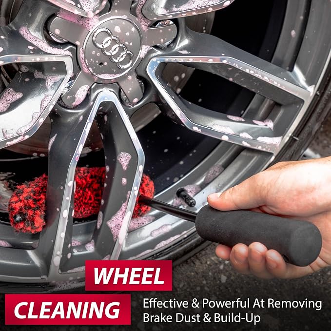 Torque Detail Wheel & Tire Cleaner 16oz - 2 in 1 Formula, Brightens & Cleans Brake Dust Rim Cleaner - Cleanses Tires To Restore Back To Like New Appearance - Professional Strength Car Detailing