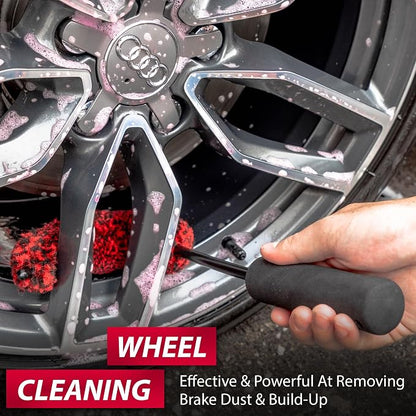 Torque Detail Wheel & Tire Cleaner 16oz - 2 in 1 Formula, Brightens & Cleans Brake Dust Rim Cleaner - Cleanses Tires To Restore Back To Like New Appearance - Professional Strength Car Detailing