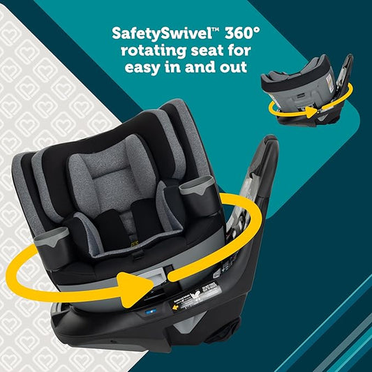 Safety 1st Turn and Go 360 DLX 360 Car Seat, Rotating All-in-One Convertible Car Seat, Sand Bucket
