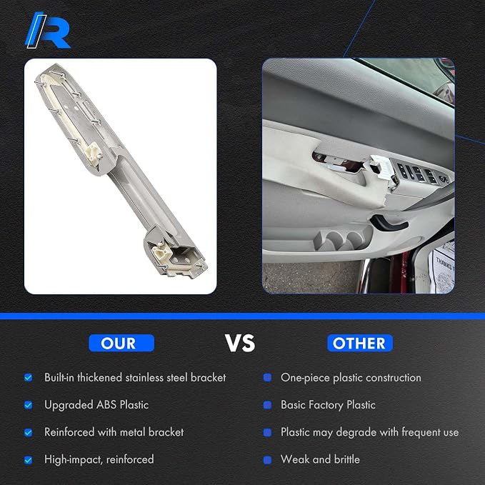 22818466 Front Left Driver Side Armrest Repair Kit Fit for Chevy Silverado 1500 2500HD 3500HD 2010-2014 For GMC Sierra 1500 2500 HD 3500 HD 2010-2014 Door Panel with Release Handle Below Armrest -Gray
