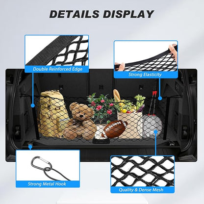 Karltys Cargo Net for BMW X5 2021-2026 Trunk Net | Envelope Style Elastic Mesh Net | Heavy Duty Metal Hooks | BMW X5 Accessories
