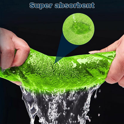 Aidoclip 4PCS Car Drying Towel Microfiber Detailing Kit - 36x24 in Car Towels Cleaning Supplies, Reusable Shammy Quick Dry Cloth for Carwash, for Auto, Boat, RV, Garage & Home (Green)