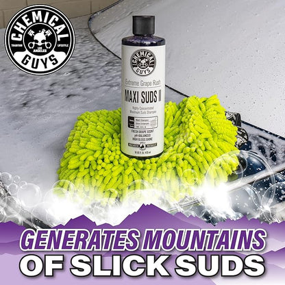 Chemical Guys CWS/1010/64 Maxi-Suds II Foaming Car Wash Soap (Works with Foam Cannons, Foam Guns or Bucket Washes) Safe for Cars, Trucks, Motorcycles, RVs & More, 64 fl. Oz (Half Gallon), Grape Scent