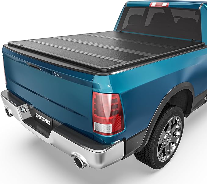 OEDRO Quad Fold Hard Truck Bed Tonneau Cover Fit for Dodge Ram 1500 Classic 2009-2024, Fit for Ram 1500 New Body 2019-2026 with 5.7ft Bed, Black