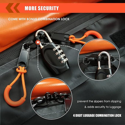 MeeFar Hitch Mount Cargo Carrier Bag Soft Shell 100% Waterproof 16 Cubic Feet (58" 24" 19") Include 8 Reinforced Straps for Truck Pickup All Vehicle with Steel Cargo Basket