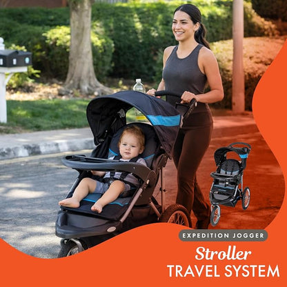 Baby Trend Expedition® Jogger Travel System with EZ Flex-Loc® Infant Car Seat, Millenium Blue