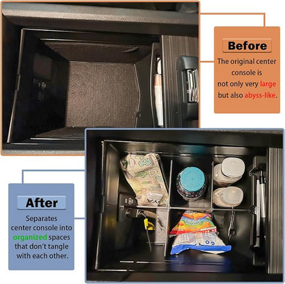RUNROAD Center Console Organizer Compatible with Honda Pilot (2016-2022)/ Ridgeline (2017-2023)/ Passport (2019-2023) Accessories, Insert Armrest Dividers ABS Secondary Console Storage Box