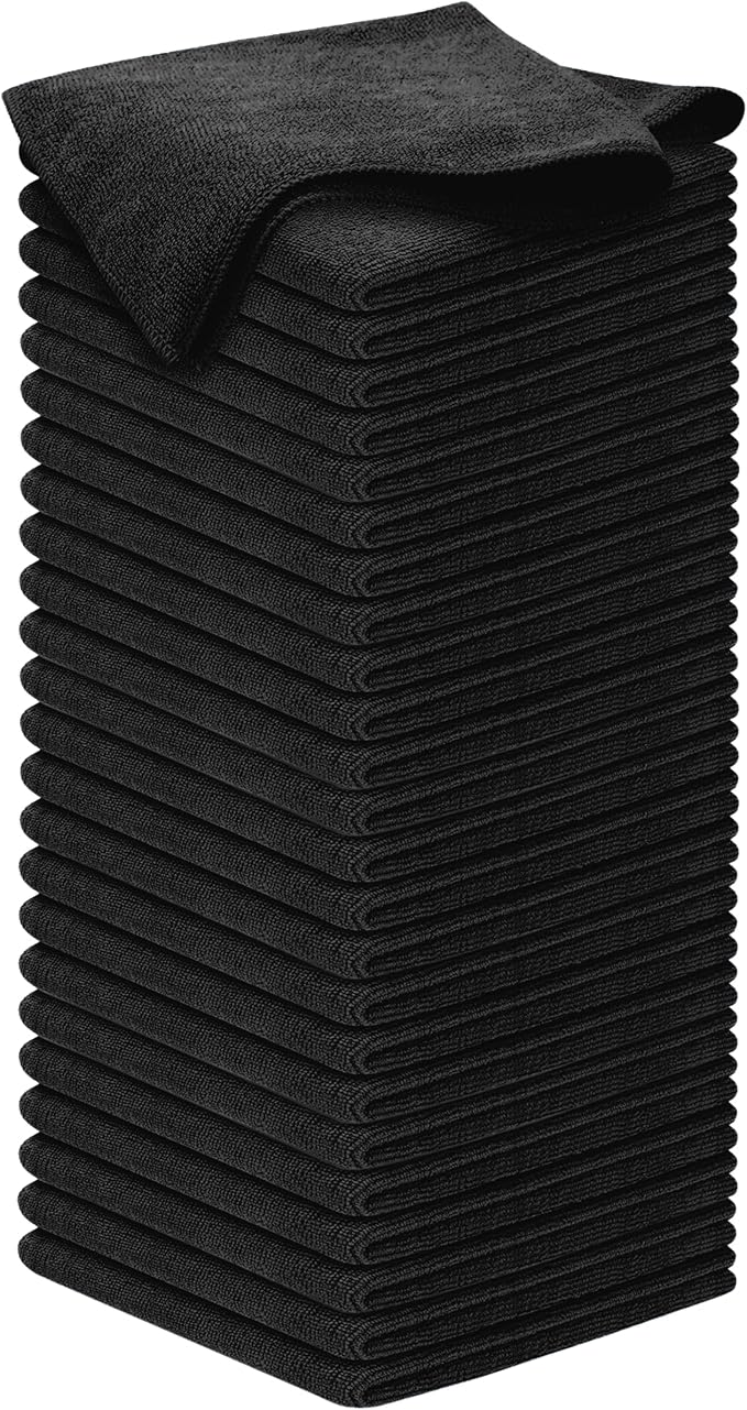 USANOOKS Premium 300GSM Microfiber Cleaning Cloth - 12.5"x12.5" High Performance - 1200 Washes, Ultra Absorbent Microfiber Towels for Cars Undercarriage, Rims & Engine Bay Cleaning - Microfiber Cloth
