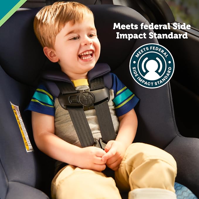 Safety 1st Smooth Ride Convertible Car Seat, 2-in-1 Rear & Forward Facing, 5-40 lbs, 30-50 lbs, Fits 3 Across, Slim Design, Latch, Machine-Washable, Travel-Ready, Crater Lake