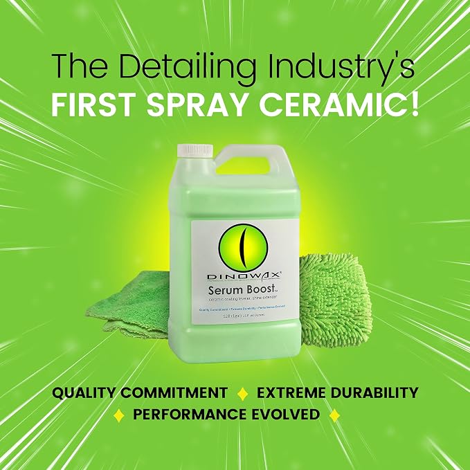 Serum BoostTM, Ceramic Coating Leveler and Polisher for Car Detailing, Car Detailing Supplies, Bamboo Lime Scent, Protect Collection (128 Oz (1 Gal))