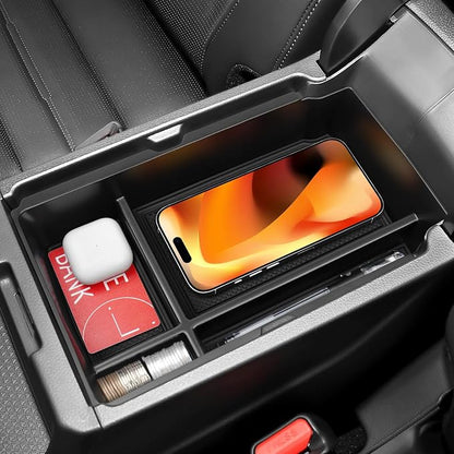 3PCS Center Console Organizer Compatible with Honda 2023-2026 CRV CR-V Hybrid Accessories ABS Plastic & Silicone Material Center Console Liner Tray