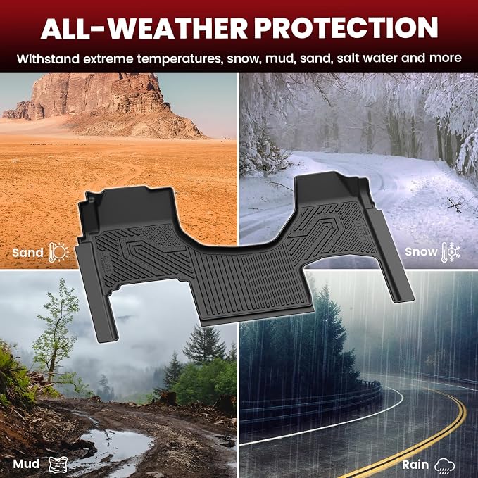 LASFIT Floor Mats for International LT 2026-2017, All-Weather Protection TPE Floor Liners for International LT Accsessories, Only Fit Sleeper Cab Not Fit Day Cab