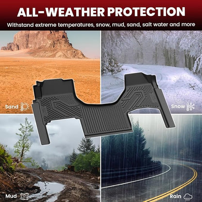 LASFIT Floor Mats for International LT 2026-2017, All-Weather Protection TPE Floor Liners for International LT Accsessories, Only Fit Sleeper Cab Not Fit Day Cab