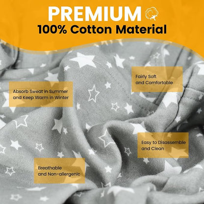 Orzbow Infant Car Seat Cover Liner, 100% Cotton Baby Seat Protector Cover, Universal Fit Carseat Liner for Travel System Car Seats, Breathable & Prevent Dirt, Machine Washable, 0-12 Months, Gray