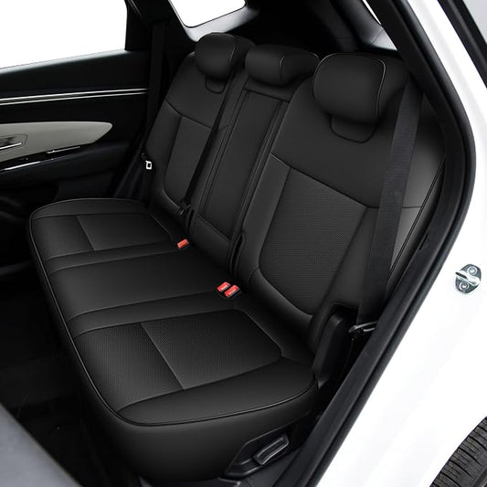TTX LIGHTING Custom Fit Seat Covers for Hyundai Tucson 2022 2023 2024 2025 2026 XRT,SE,SEL,N Line,Limited - Faux Leather Full Set Compatible Airbag Car Seat Protector Black（Not for Hybrid
