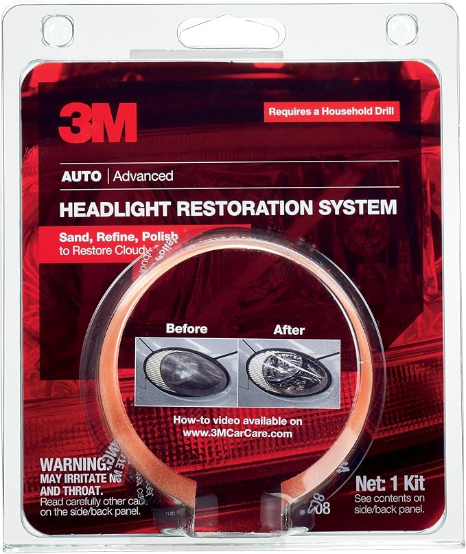 3M Headlight Lens Restoration System, 39008, 1 Kit
