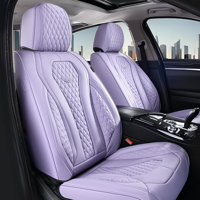 Coverado Car Seat Covers Full Set, Purple Seat Covers, Automotive Car Seat Cover, Car Seat Cushion, Car Seat Covers Front Seats Back Seat Covers, Car Seat Protector Universal Fit Most Cars
