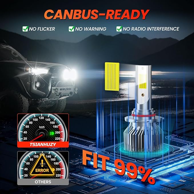 Compatible For Honda Civic 2006-2015 Driving Light Bulb,600% Brightness High Low Beam Fog Light Bulbs Combo,Plug and Play,6500K White Bulbs,IP68 6pcs