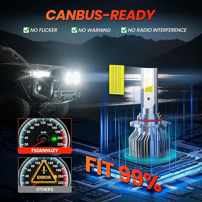 Compatible For Honda Civic 2006-2015 Driving Light Bulb,600% Brightness High Low Beam Fog Light Bulbs Combo,Plug and Play,6500K White Bulbs,IP68 6pcs