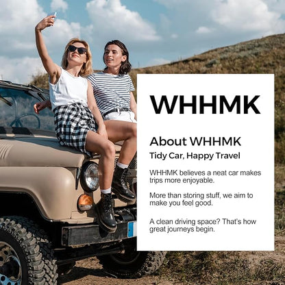 WHHMK Car Caddy, Easy to Clean Middle Seat Car Organizer for Kids, Support Up to 33 LB of Weight Car Front Seat Organizer, Captain Chairs Organizers for SUV Camper Van Tissues Toys Holder