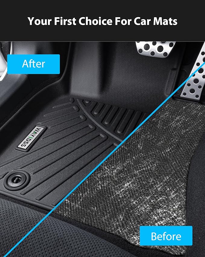 Floor Mats for 2025 2026 Nissan Armada & Infiniti QX80(Fit 7 and 8seat) with Trunk Mat 8PC TPE All-Weather Set - Custom Fit Non-Slip Floor+Cargo Liners Accessories